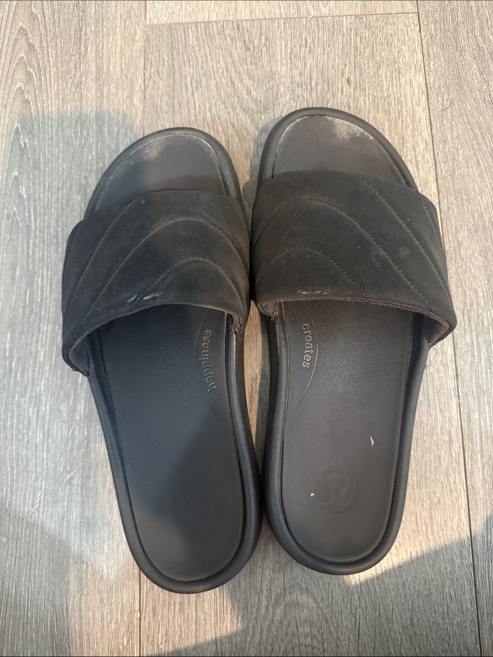 lululemon athletica Black Slide Sandals